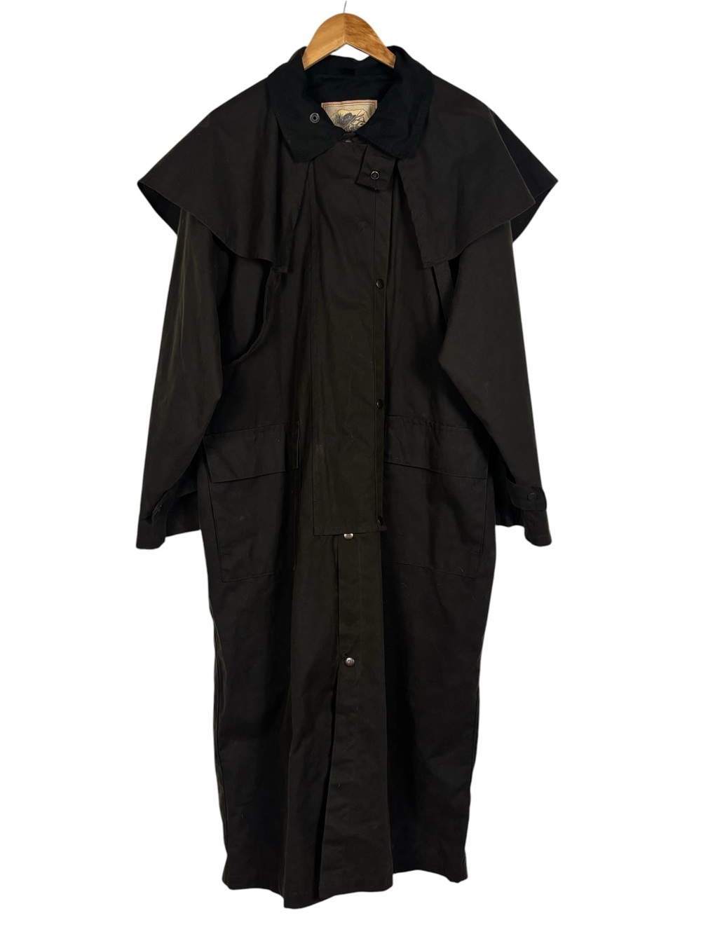 Sydney Oilskin Co Brown Vintage Long Trench Coat Dustet Waxed Jacket Men's M